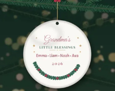Grandkids Christmas Ornament 2026